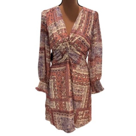 julia jordan Dresses & Skirts - Julia Jordan Paisley Short Fit & Flare Mini Dress in Brown – Size 6 – NWOT